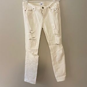 Distressed Paige white denim size 29